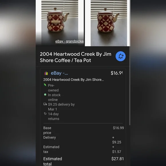 🛒🛍️💥Vintage ceramic Heartwood creek by Jim Shore 2004 I'm a little teapot - Picture 5 of 8